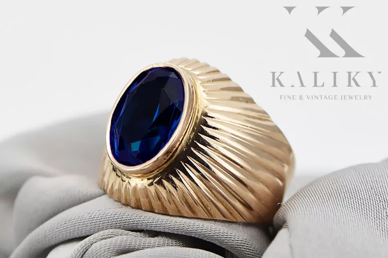 Ring Vintage Sapphire Original Vintage 14K Rose Gold vrc127r